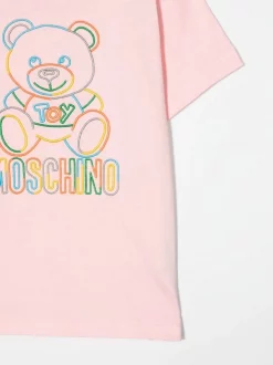 ( Nouvelle Collection ) Moschino Kids T-shirt à Logo Brodé Enfant -Moschino Kids Soldes Boutique 18230659 38979121 600