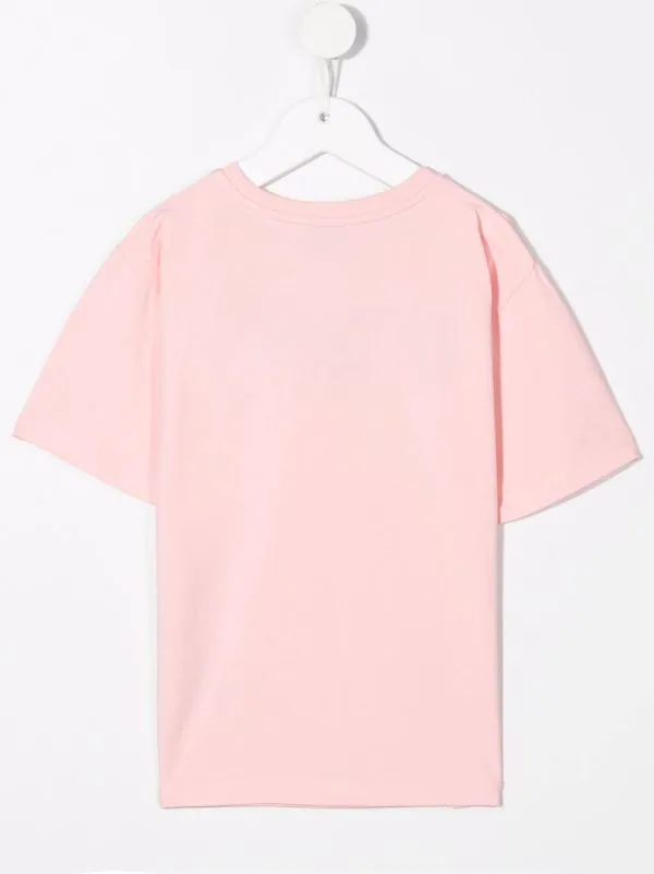 ( Nouvelle Collection ) Moschino Kids 50209 ROSA T-shirt à Logo Brodé Enfant 4 ( Nouvelle Collection ) Moschino Kids 50209 ROSA T-shirt à Logo Brodé Enfant – Image 2