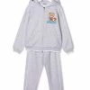 ( Nouvelle Collection ) Moschino Kids 60926 - Grigio Survêtement à Imprimé Teddy Enfant -Moschino Kids Soldes Boutique 18230669 38891197 600