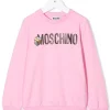 ( Nouvelle Collection ) Moschino Kids 50206 - Rosa Sweat à Motif Minions Enfant -Moschino Kids Soldes Boutique 18230671 38887927 600