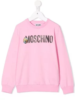 ( Nouvelle Collection ) Moschino Kids 50206 - Rosa Sweat à Motif Minions Enfant