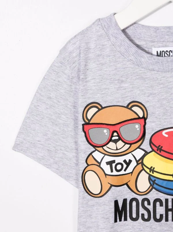 ( Nouvelle Collection ) Moschino Kids 60926 - Grigio T-shirt à Logo Imprimé Enfant 5 ( Nouvelle Collection ) Moschino Kids 60926 - Grigio T-shirt à Logo Imprimé Enfant – Image 3