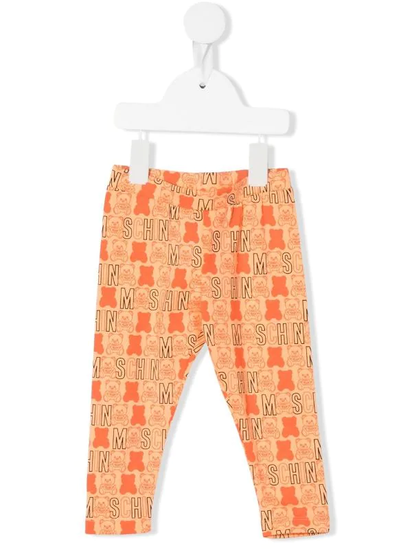 ( Nouvelle Collection ) Moschino Kids Legging à Logo Imprimé 82805 - Arancione 3 ( Nouvelle Collection ) Moschino Kids Legging à Logo Imprimé 82805 - Arancione
