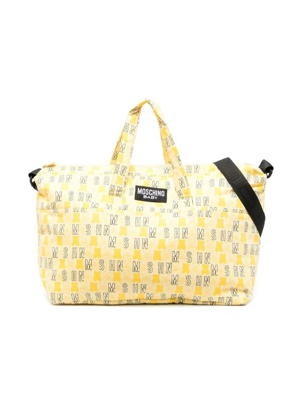 ( Nouvelle Collection ) Moschino Kids Sac à Langer à Logo Imprimé 82807 - Giallo 3 ( Nouvelle Collection ) Moschino Kids Sac à Langer à Logo Imprimé 82807 - Giallo
