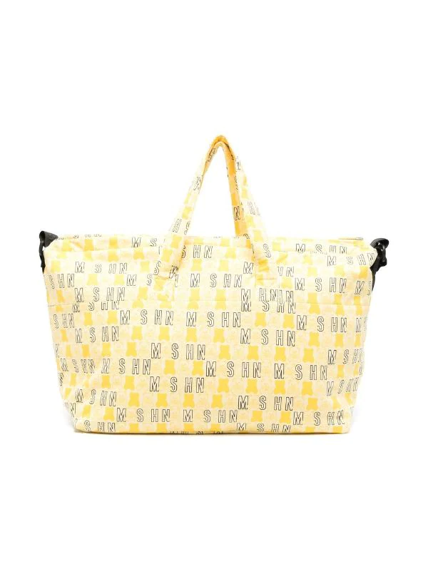 ( Nouvelle Collection ) Moschino Kids Sac à Langer à Logo Imprimé 82807 - Giallo 5 ( Nouvelle Collection ) Moschino Kids Sac à Langer à Logo Imprimé 82807 - Giallo – Image 3