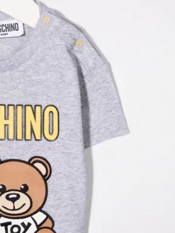 ( Nouvelle Collection ) Moschino Kids X Minions T-shirt à Logo Imprimé 60926 - Grigio -Moschino Kids Soldes Boutique 18230682 38897349 600