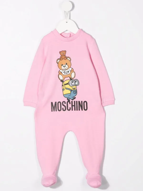 ( Nouvelle Collection ) Moschino Kids Trousseau De Naissance à Motif Teddy Bear 50206 - Rosa 4 ( Nouvelle Collection ) Moschino Kids Trousseau De Naissance à Motif Teddy Bear 50206 - Rosa – Image 2