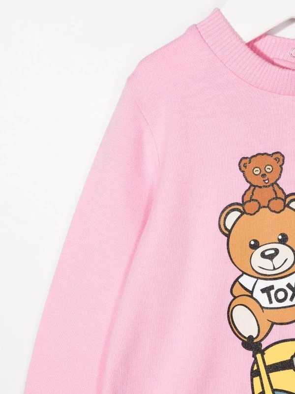 ( Nouvelle Collection ) Moschino Kids Trousseau De Naissance à Motif Teddy Bear 50206 - Rosa 6 ( Nouvelle Collection ) Moschino Kids Trousseau De Naissance à Motif Teddy Bear 50206 - Rosa – Image 4