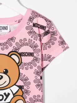 ( Nouvelle Collection ) Moschino Kids T-shirt à Logo Imprimé 83394 PINK -Moschino Kids Soldes Boutique 18231727 38896551 600