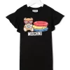 ( Nouvelle Collection ) Moschino Kids 60100 - Nero Robe à Motif Teddy Bear Enfant