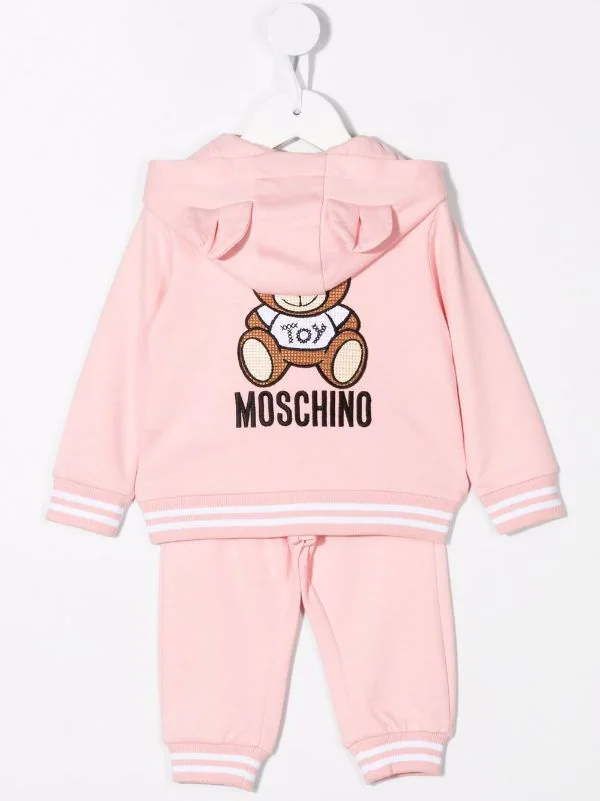 ( Nouvelle Collection ) Moschino Kids 50209 - Rosa Survêtement à Logo Brodé Enfant 4 ( Nouvelle Collection ) Moschino Kids 50209 - Rosa Survêtement à Logo Brodé Enfant – Image 2