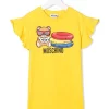 ( Nouvelle Collection ) Moschino Kids Robe à Motif Teddy Bear 51680 - Arancione -Moschino Kids Soldes Boutique 18232256 38891212 600
