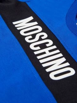 ( Nouvelle Collection ) Moschino Kids 40457 BLUE T-shirt à Logo Imprimé Enfant -Moschino Kids Soldes Boutique 18234046 39267101 600