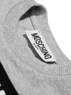 ( Nouvelle Collection ) Moschino Kids T-shirt à Logo Imprimé 60926 GREY -Moschino Kids Soldes Boutique 18234047 39265577 600