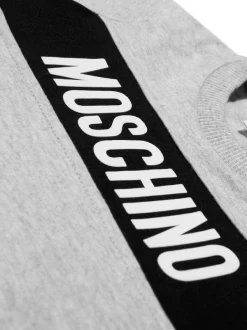 ( Nouvelle Collection ) Moschino Kids T-shirt à Logo Imprimé 60926 GREY -Moschino Kids Soldes Boutique 18234047 39265582 600