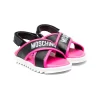 ( Nouvelle Collection ) Moschino Kids Sandales à Logo Imprimé NERO/ FUXIA -Moschino Kids Soldes Boutique 18239462 39564272 600