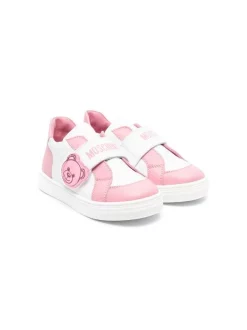 ( Nouvelle Collection ) Moschino Kids Baskets Bicolores En Cuir Enfant