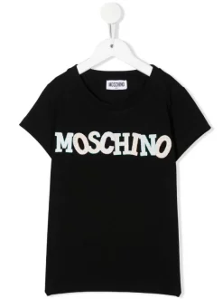 Moschino Kids Soldes Boutique 11 ( Nouvelle Collection ) Moschino Kids T-shirt à Logo Imprimé 60100 NERO BLACK