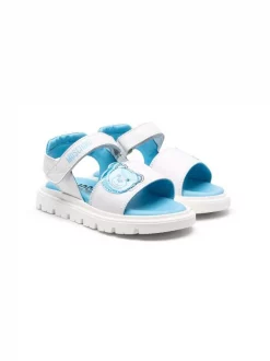 ( Nouvelle Collection ) Moschino Kids KIPS BIANCO Sandales à Patch Toy-Bear Enfant
