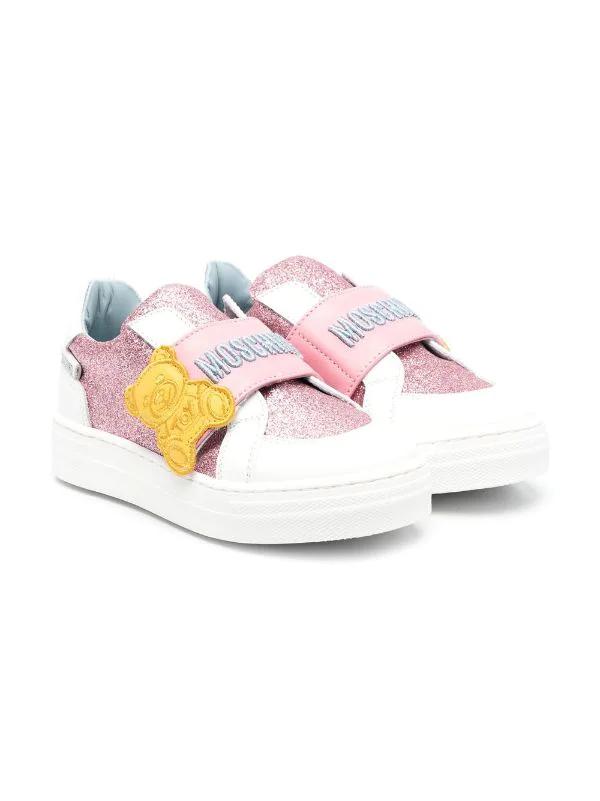 ( Nouvelle Collection ) Moschino Kids Baskets à Attache Scratch GUM BIANCO SWEET 21 3 ( Nouvelle Collection ) Moschino Kids Baskets à Attache Scratch GUM BIANCO SWEET 21
