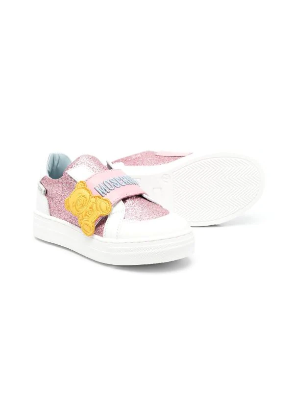 ( Nouvelle Collection ) Moschino Kids Baskets à Attache Scratch GUM BIANCO SWEET 21 4 ( Nouvelle Collection ) Moschino Kids Baskets à Attache Scratch GUM BIANCO SWEET 21 – Image 2