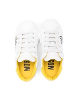 ( Nouvelle Collection ) Moschino Kids X Minions Baskets à Imprimé Graphique BIANCO GINEV 13 0849 GIA -Moschino Kids Soldes Boutique 18251637 39031187 600