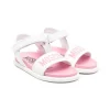 ( Nouvelle Collection ) Moschino Kids MK277 - Bianco Sandales à Logo Imprimé Enfant -Moschino Kids Soldes Boutique 18251638 38974180 600