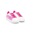 ( Nouvelle Collection ) Moschino Kids MK276 - Bianco Baskets Lacées à Logo Imprimé Enfant -Moschino Kids Soldes Boutique 18252710 39032779 600