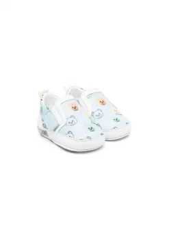 ( Nouvelle Collection ) Moschino Kids Chaussures à Logo Imprimé MK262 - Blu