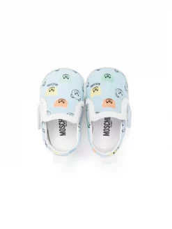 ( Nouvelle Collection ) Moschino Kids Chaussures à Logo Imprimé MK262 - Blu -Moschino Kids Soldes Boutique 18252712 39031550 600