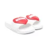 ( Nouvelle Collection ) Moschino Kids MK173 WHITE RED Claquettes à Logo Imprimé Enfant -Moschino Kids Soldes Boutique 18252715 38971149 600