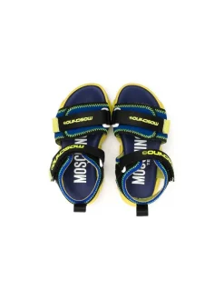 ( Nouvelle Collection ) Moschino Kids Sandales à Bride Logo Enfant -Moschino Kids Soldes Boutique 18252717 39036331 600