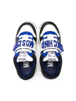 Moschino Kids Baskets à Attache Scratch MK310 - Bianco/NERO -Moschino Kids Soldes Boutique 18252718 38961901 600