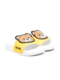 ( Nouvelle Collection ) Moschino Kids Claquettes à Patch Logo Enfant