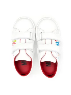 ( Nouvelle Collection ) Moschino Kids Baskets à Logo Imprimé MK273 - Bianco -Moschino Kids Soldes Boutique 18253554 39034828 600