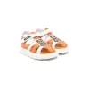 ( Nouvelle Collection ) Moschino Kids Sandales Bicolores à Patch Logo MK267 - Bianco -Moschino Kids Soldes Boutique 18253558 39031552 600