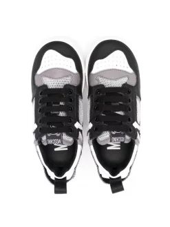 ( Nouvelle Collection ) Moschino Kids Baskets à Patch Logo Enfant -Moschino Kids Soldes Boutique 18253560 38961866 600