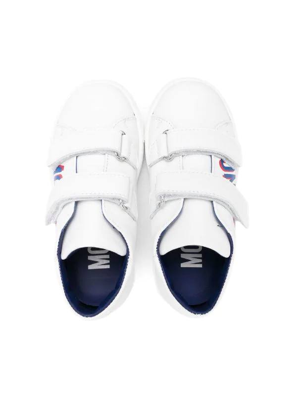 ( Nouvelle Collection ) Moschino Kids Baskets à Attache Scratch MK274 - Bianco 5 ( Nouvelle Collection ) Moschino Kids Baskets à Attache Scratch MK274 - Bianco – Image 3