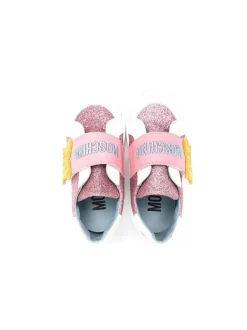 ( Nouvelle Collection ) Moschino Kids Baskets à Paillettes MK036 - Rosa -Moschino Kids Soldes Boutique 18253566 39029571 600