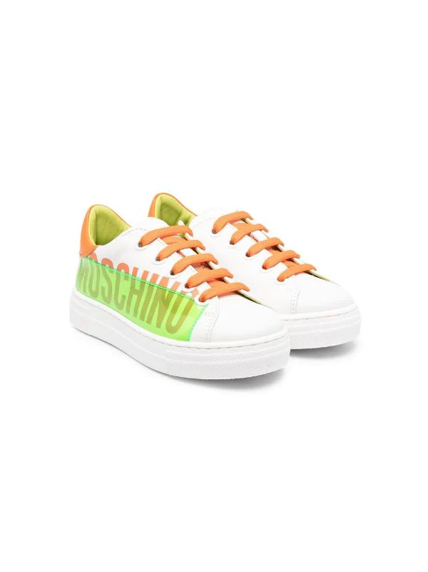 ( Nouvelle Collection ) Moschino Kids Baskets à Logo Imprimé Latéral Enfant 3 ( Nouvelle Collection ) Moschino Kids Baskets à Logo Imprimé Latéral Enfant