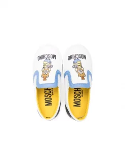 ( Nouvelle Collection ) Moschino Kids BIANCO GINEV 17 4032 ZUC X Minions Chaussures De Skate Enfant -Moschino Kids Soldes Boutique 18253579 39147837 600