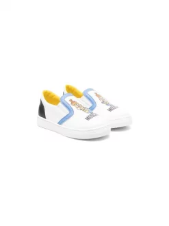 ( Nouvelle Collection ) Moschino Kids BIANCO GINEV 17 4032 ZUC X Minions Chaussures De Skate Enfant