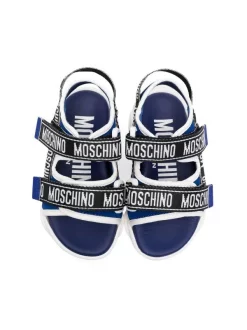 ( Nouvelle Collection ) Moschino Kids Sandales à Attache Scratch BLUETTE/NERO -Moschino Kids Soldes Boutique 18255811 39024244 600