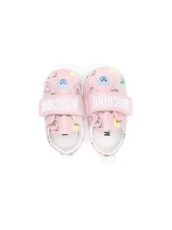 ( Nouvelle Collection ) Moschino Kids Baskets à Logo Brodé Enfant -Moschino Kids Soldes Boutique 18256830 39034055 600