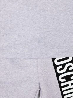 ( Nouvelle Collection ) Moschino Kids 60926 GREY MELANGE Ensemble Haut-short à Logo Imprimé Enfant -Moschino Kids Soldes Boutique 18279051 39038424 600