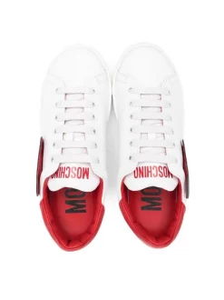 Moschino Kids Baskets à Motif Toy Bear BIANCO -Moschino Kids Soldes Boutique 18284466 39236237 600