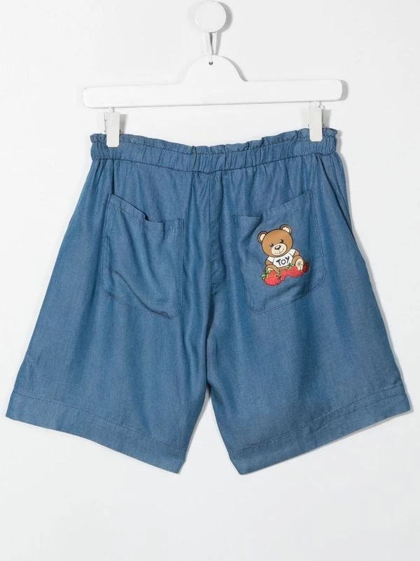 ( Nouvelle Collection ) Moschino Kids Short à Motif Ours 40023 BLUE 4 ( Nouvelle Collection ) Moschino Kids Short à Motif Ours 40023 BLUE – Image 2