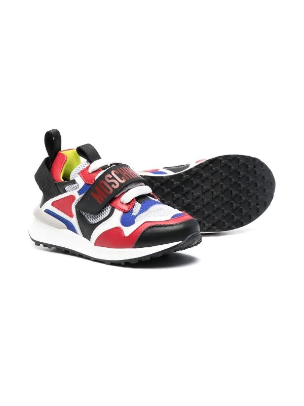 ( Nouvelle Collection ) Moschino Kids 2 Baskets En Cuir à Logo Imprimé Enfant 4 ( Nouvelle Collection ) Moschino Kids 2 Baskets En Cuir à Logo Imprimé Enfant – Image 2