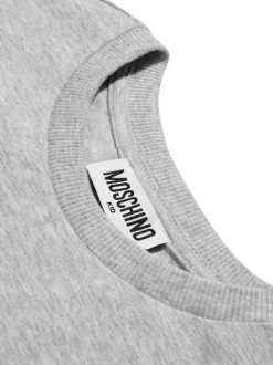 ( Nouvelle Collection ) Moschino Kids 60926 GREY T-shirt à Imprimé Ourson Enfant -Moschino Kids Soldes Boutique 18324296 39695505 600