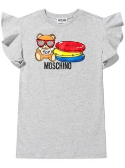 Moschino Kids Soldes Boutique 35 ( Nouvelle Collection ) Moschino Kids 60926 GREY T-shirt à Imprimé Ourson Enfant